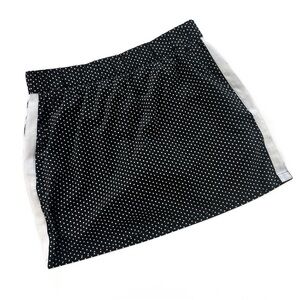 T by Talbots Womens Large Petite Black White Polka Dot Skort Athletic Pickleball